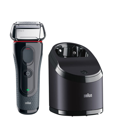 Braun Series 5 Washable Electric Shaver Black with Flex Motion Tec plus Clean & Charge Station